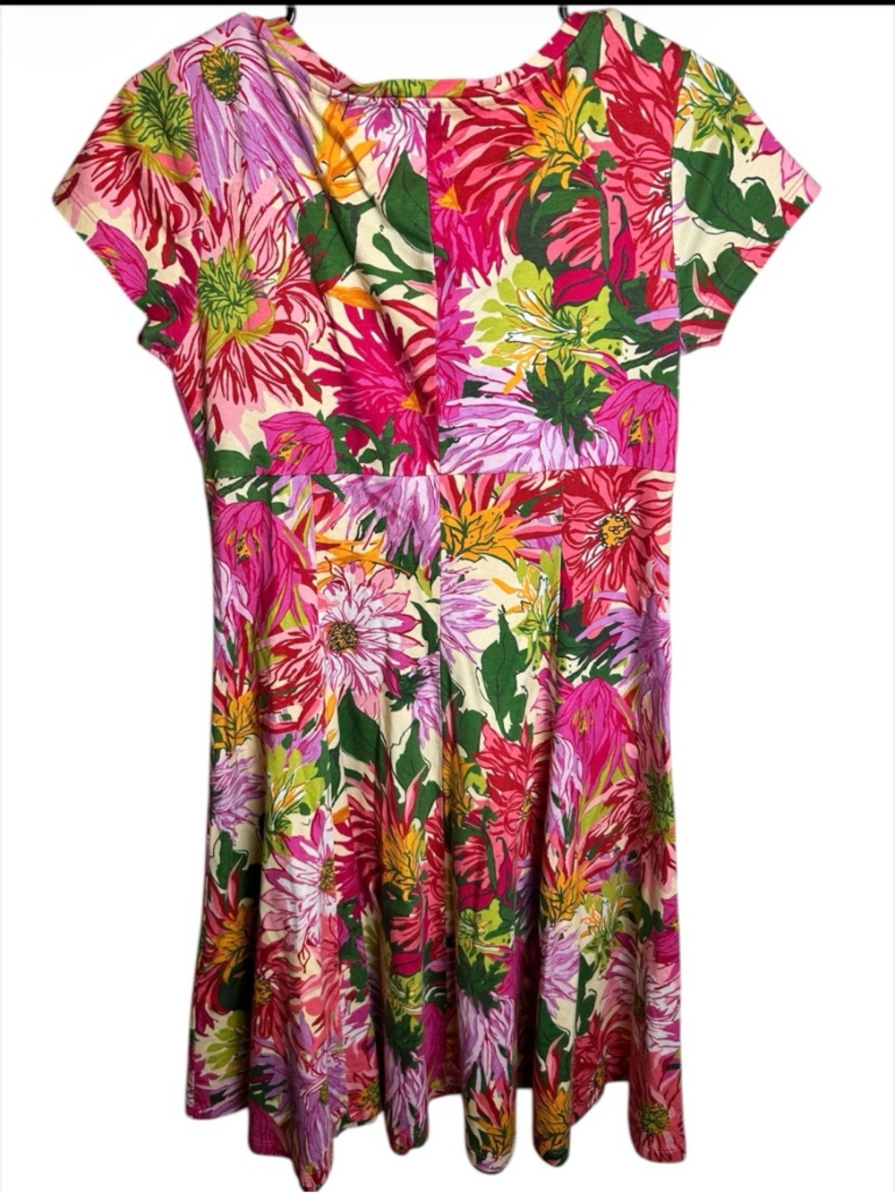 Max Mara Weekend Pink Floral 100% Cotton Jersey Dress - Picture 3 of 5